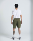 Pleated Shorts - OIive Cotton / Linen